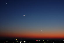 Venus, Jupiter, Mond 30.12.2008